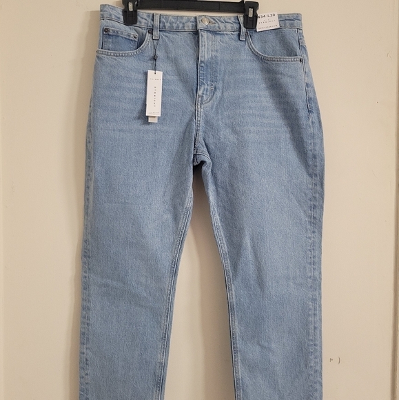 Nordstrom TopShop High Waist Straight Leg Jeans Size 12 - Picture 1 of 5